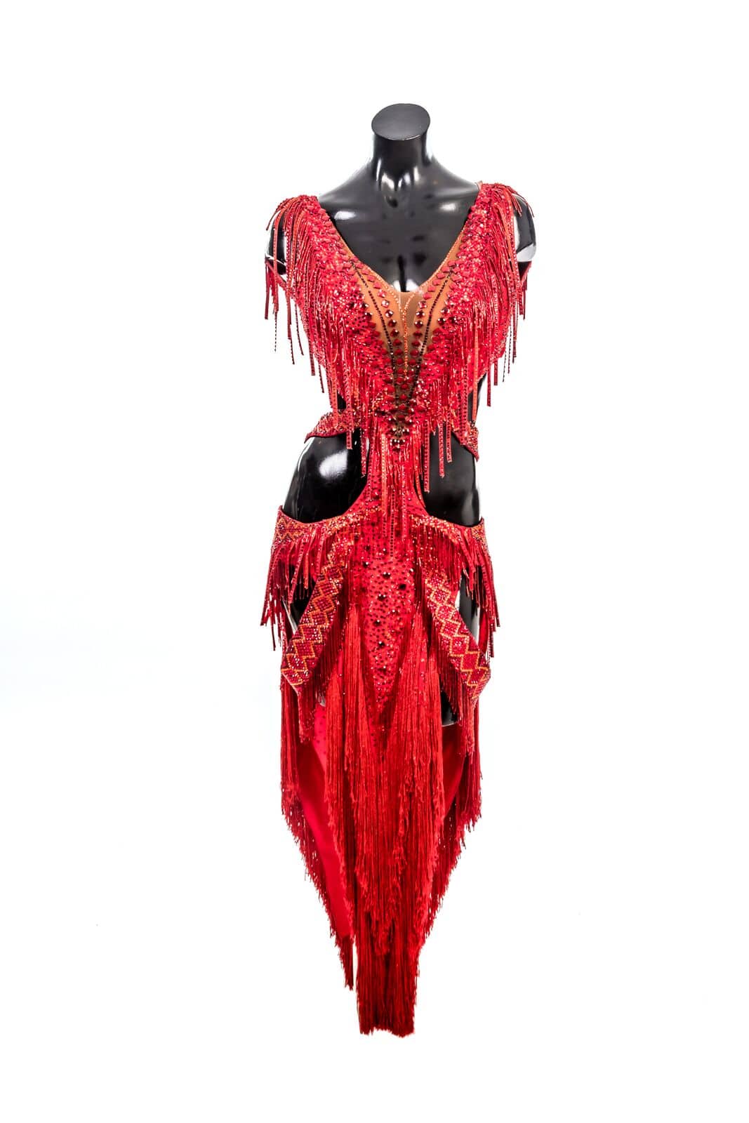Velvet latin dance dress